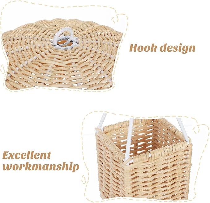 Cabilock 1pc Woven Rattan Hot Air Balloon Decor, 22. 44 Inch Wall Hanging Hot Air Balloon for Kids Room Nursery Ornament, Art Photography Prop Backdrop Pendant Decoration