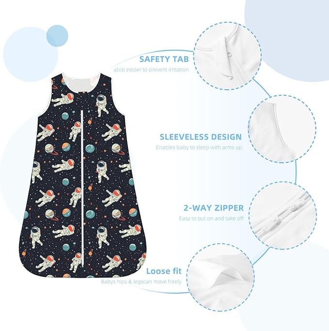 Baby Sleep Sack Sleeveless Sleeping Bag Wearable Blanket Soft Breathable Toddler Sleep Bag Colorful Dinosaur