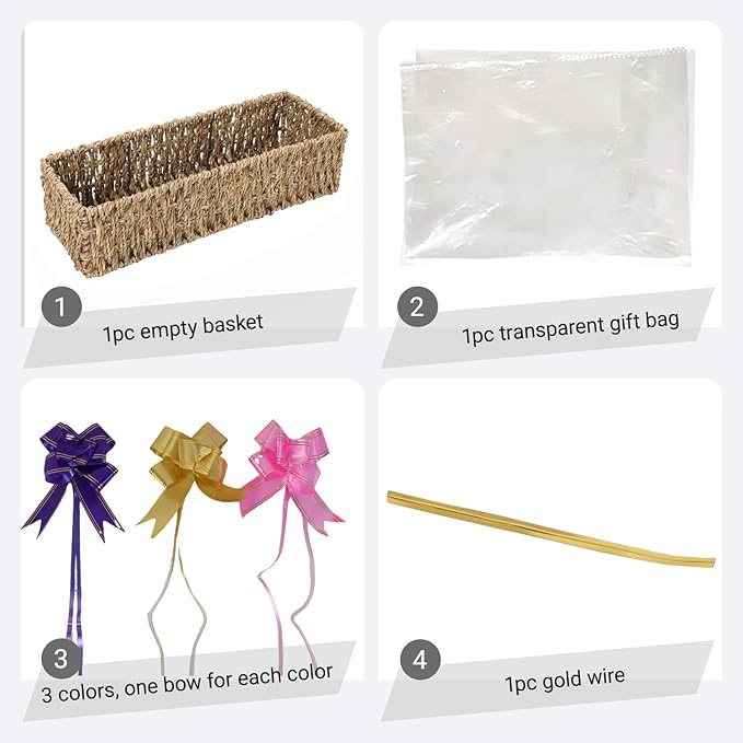 Gift Basket Empty for Baby Shower – Woven Cotton Rope Bin Nursery Shelf Storage Box (L:16 inch)