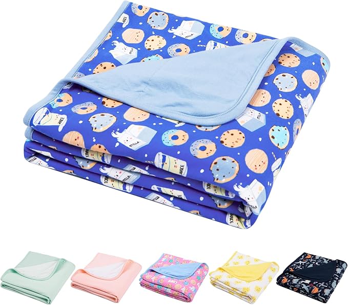 Supersoft Baby Blankets for Girls Boys, Rayon Made from Bamboo Baby Quilt - Breathable & Hypoallergenic Blanket for Bedding Crib Stroller 30"x40" (Blue Dessert)