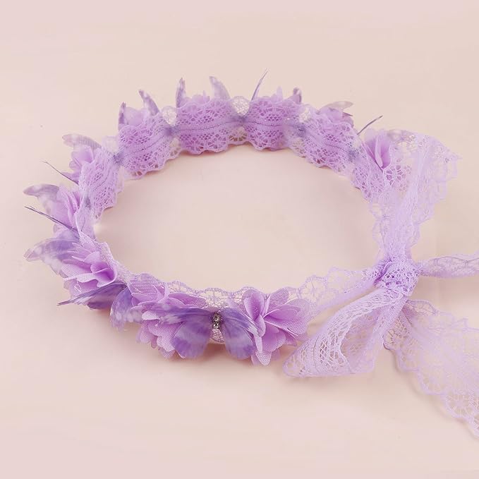 New Model Children Girl Lace Headbands Lace Flower Hairbands 2pcs Hair Accessories Gift for Children (lace-3)