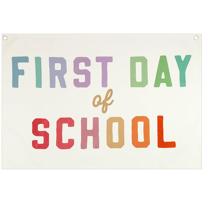 First Day of School-Classroom Boho Rectangular Banner Flag Pennant Wall Decor Gift for Boy Girl Kid Teen,Classrooms Nursery Playroom Reading Room Bedroom Decor-Birthday Christmas Gift