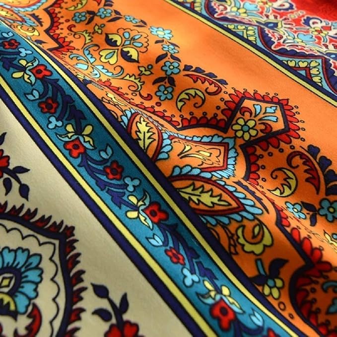 Dodou Boho Style Bedding Set Boho Duvet Cover Set Bohemian Bedding Set 3pcs (King)