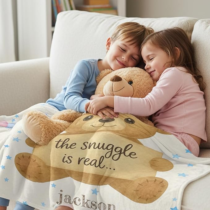 Ships from The US, Personalized Baby Blanket for Boy, Custom Baby Blanket for Kids Soft Flanne Blankets in Easter Personalized Baby Gifts for Infant Newborn Shower (Yellow)