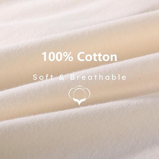 Baby Sleep Sack 6-12 Months, 100% Cotton Sleeping Sack for Newborn and Infant, 3 Pack Baby Wearable Blanket, 0.5 Tog Lightweight Double Zipper Sleep Bag Apricot