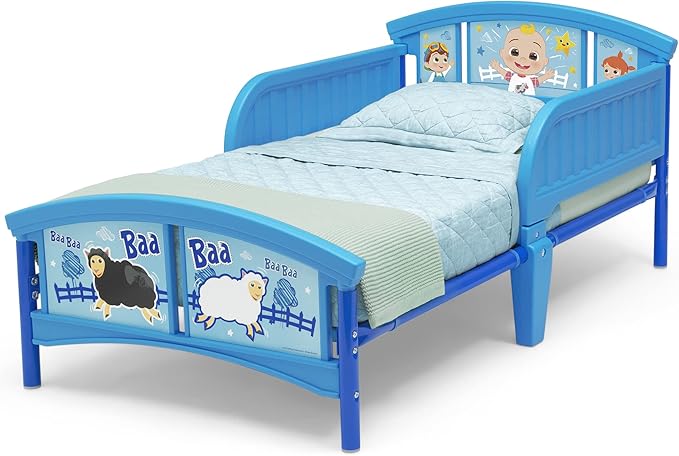 Delta Children Plastic Toddler Bed, Plastic/Steel, CoComelon