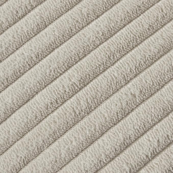Fancy Homi 22x22 Pillow Covers, Pack of 2 Neutral Taupe Throw Pillow Covers with Pom-poms, Super Soft Corduroy Square Solid Cushion Cover for Couch Sofa Bedroom Living Room 55x55 cm