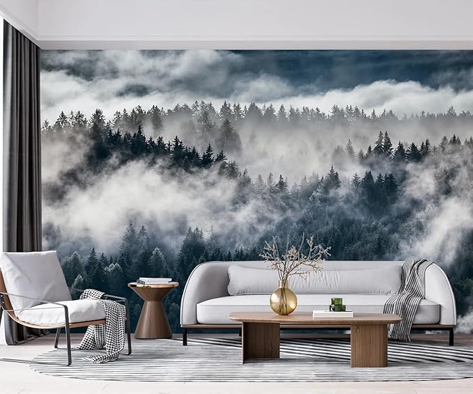 -Misty Forest Bedroom Wallpaper XT20 S 100" x 65"