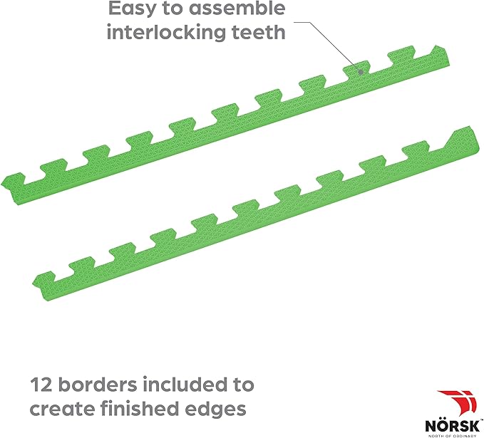 Norsk Kids Puzzle Play Mats Interlocking EVA Foam Floor Tiles Solid Color, 24 Tiles - 96 Sq. Ft., 1/2" Thick, Rainbow Pack