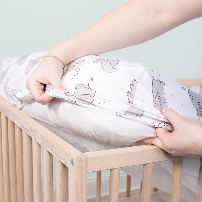 The Peanutshell 4-Pack Fitted Crib Sheet Set - Super Soft & Breathable Baby Girl or Boy Crib Sheets, Nursery Decor, Fit for Standard Mattress Cover- Elephant