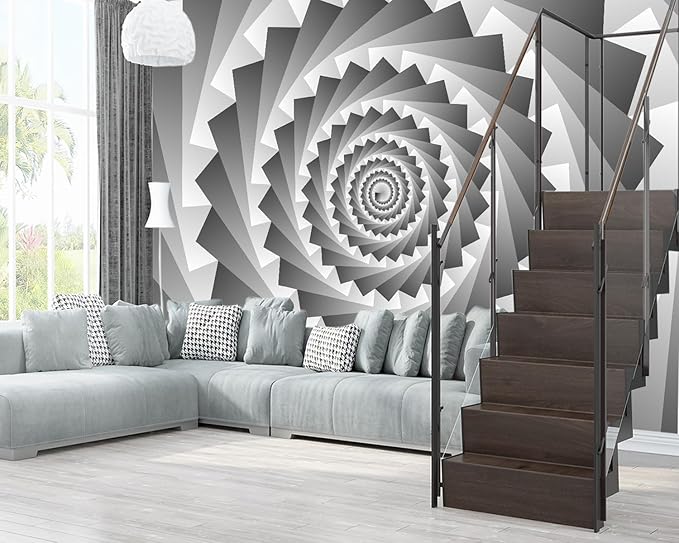 XMPMBM-3d planar Fabric Nursery Room Wallpaper Grey Abstraction Art Bathroom Wall Mural-W 88" X H 59"（36 Square Foot）