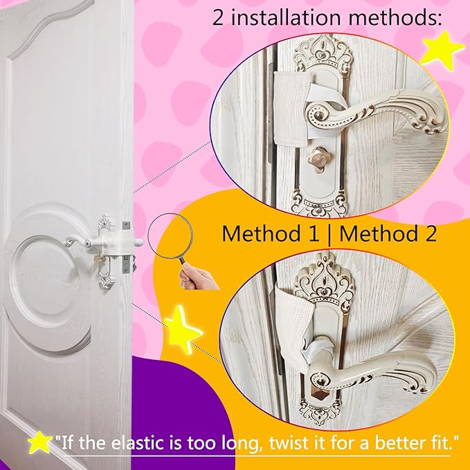 Door Silencer, Cloth Door Latch Cover, Quiet Close Pads to Reduce Slamming Noise for Baby, Nursery, Door Latch Silencer Cushion to Prevent Door from Slamming (3 Pack, Beige, 4.1 * 3.1 inches)