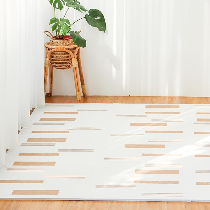 Baby Play Mat for Floor - Sol (3.7x5.5ft) - Premium EVA Foam Play Mat for Babies & Toddlers (Ages 0-5+) - Non-Toxic Playmat for Tummy Time, Crawling & Playroom - Stylish & Comfortable