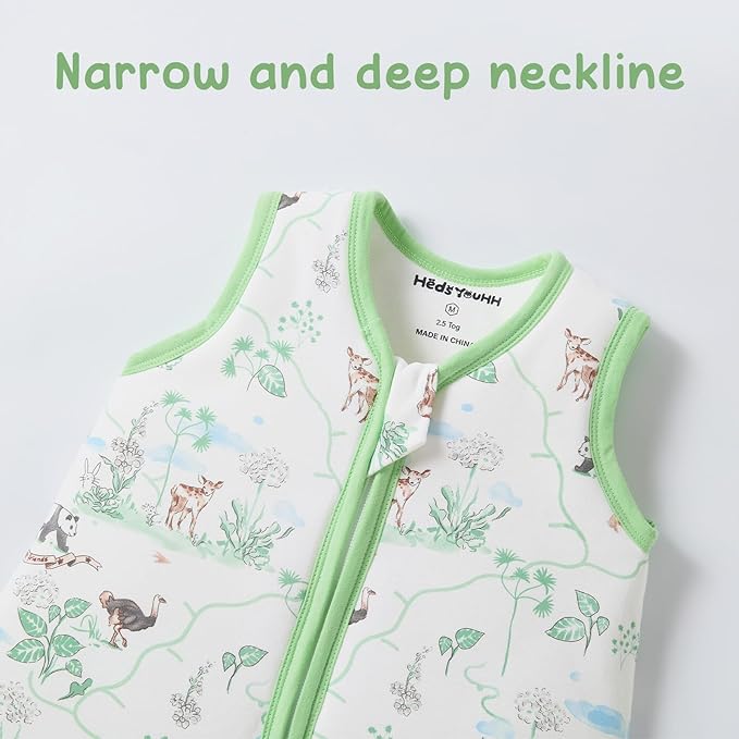 Baby Sleeping Bag 2.5 TOG Cotton Winter Sleep Sack for Newborn babies, Unisex Baby Wearable Blanket with Animal Patterns, Panda, XL