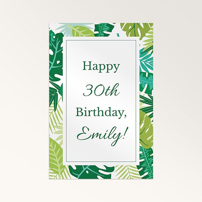 STAPLES - Personalized Semi-Gloss Poster - 12W" x 18L" Custom Print - Ideal for Home or Office Décor (Palms)