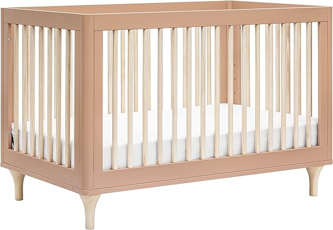 Babyletto Lolly 3-in-1 Baby Crib Convertible to Toddler Bed & Daybed, GREENGUARD Gold Certified, 4 Adjustable Heights - Includes Toddler Conversion Kit, Made of 100% Solid Wood - Canyon/Washed Natural