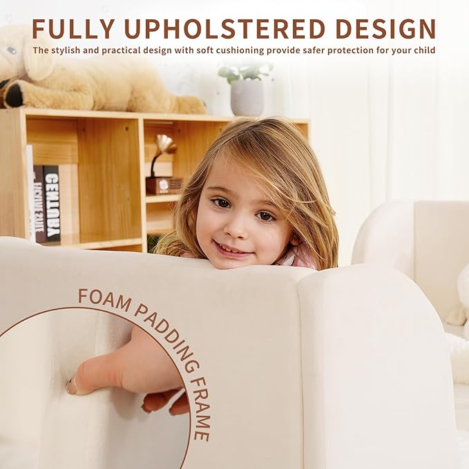 DoCred Toddler Bed - Toddler Floor Bed Frame with Removable Guard Rails, Kids Beds for Ages 2-7 Years, Kid Beds for Girls and Boys, Standard Crib Size(Mattress Not Included)