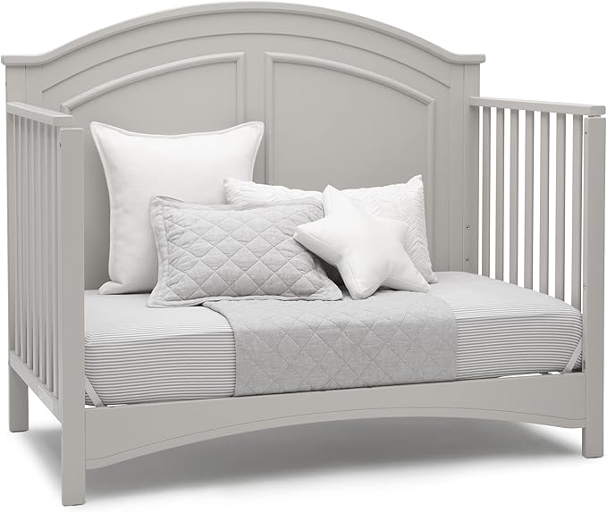 Delta Children Perry 6-in-1 Convertible Crib - Greenguard Gold Certified, Moonstruck Grey