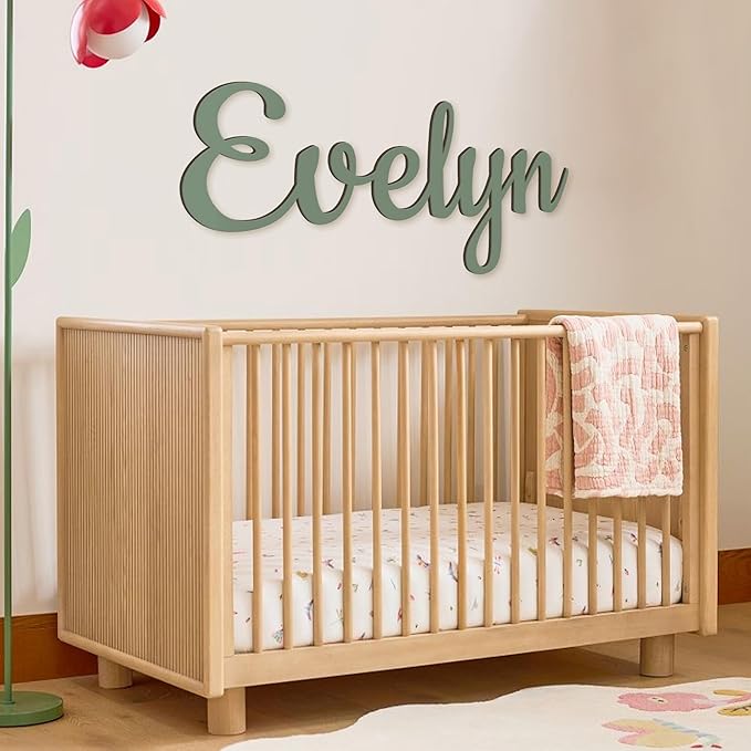 Personalized Name Sign for Nursery - Custom Wooden Name Signs for Kids Room, Personalized Nursery Name Sign - Perfect Baby Room Decor, Wall Name Decoration & Wedding signs, Family Name Signs (Single Name)