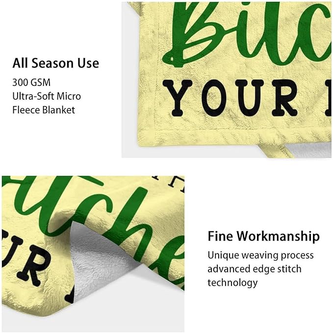 Custom Pickle Throw Blanket for Baby - 30x40 Inches Lap Size - Soft Fluffy Cozy Blankets Gift - Beige Novelty Blanket Throws for Couch, Work