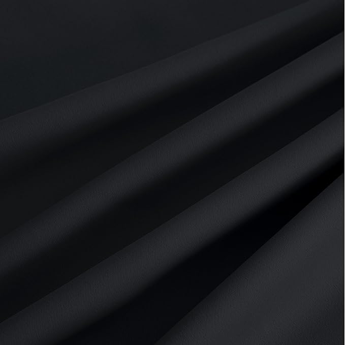 NICETOWN 100% Black Out Curtains 90 Inches Long 2 Panels for Living Room, Bedroom, Office Thermal Insulated Blackout Drapes Solid Grommet Noise Reducing Window Curtains, W40