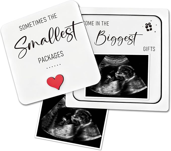 Pregnancy Announcement, Ultrasound Picture Frame Wooden Surprise Box, Baby Coming Soon Announcement Sign, Pregnancy Reveal Gifts for Grandparents, Husband, Friends, Auntie, Uncle, Best Sister