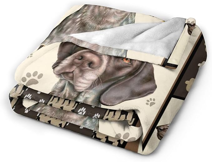 German Shorthaired Pointer Gifts & Decor: Cute Dog Throw Blanket - Soft, Warm, Cozy Fleece for Couch, Sofa, Bed - 50"x40"