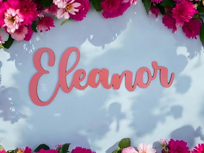 Personalized Wooden Nursery Name Sign – Custom Baby Wall Décor for Crib or Kids Room