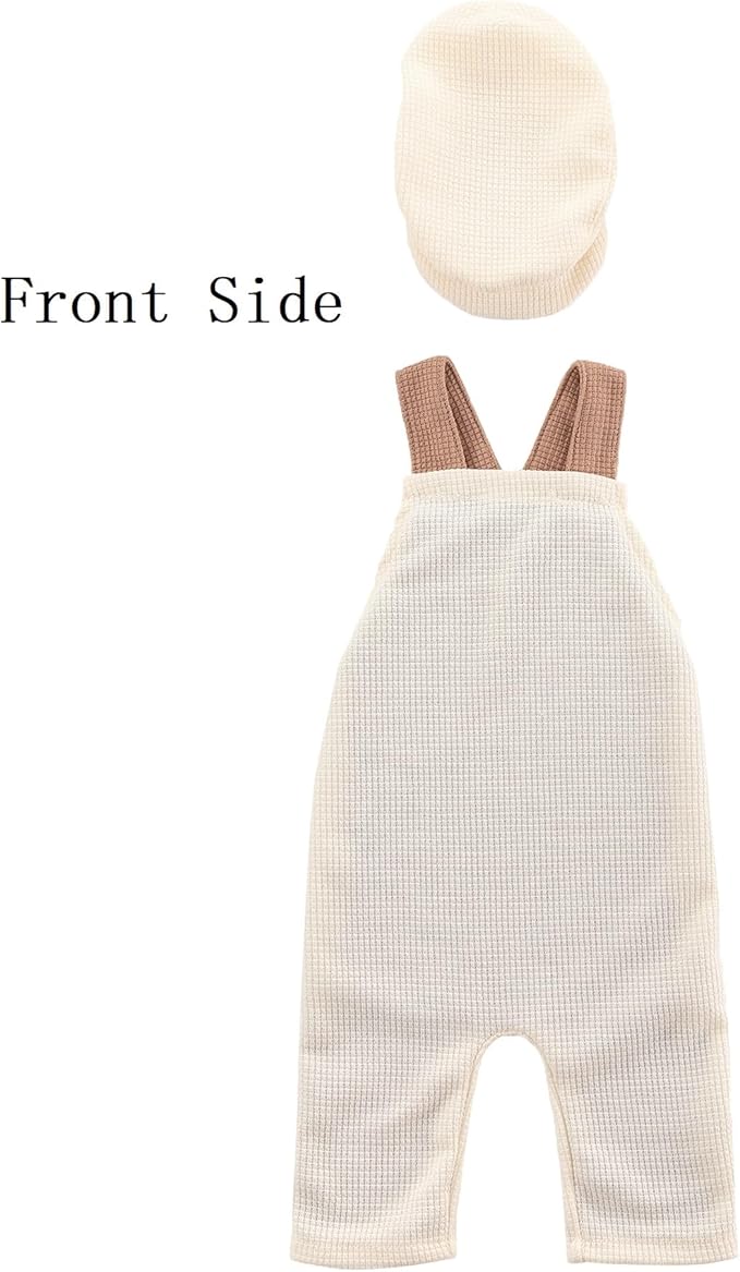 Holibeat Newborn Boy Photography Props Baby Boy Photo Shoot Outfits Infant Gentleman Romper Suits with Hat