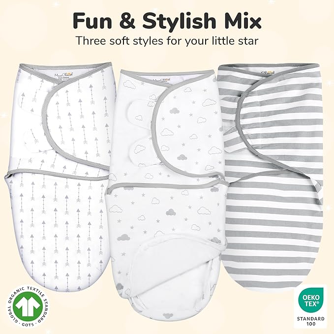 Mama Cheetah Baby Swaddle Blanket with Zipper, Newborn Swaddle Sack, Baby Swaddles Sleep Sack 0-3 Months, Baby Swaddle Wrap for Baby Boy & Baby Girl, 3-Pack