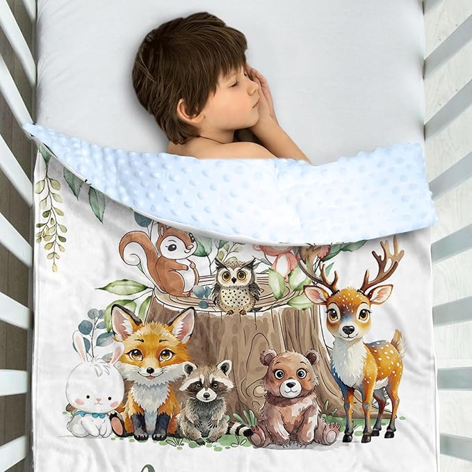 Personalized Baby Blanket with Name – Animal Theme Soft Receiving Blanket for Newborn Boys Girls, Custom, Cozy Nursery Decor for Toddlers
