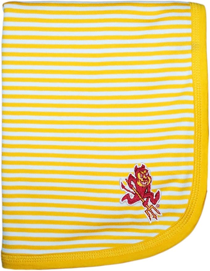 Creative Knitwear Arizona State Sparky The Sun Devil Striped Baby and Toddler Blanket