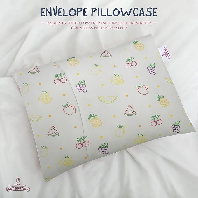 Kona's Perfect Toddler Pillow - Softest Pillowcase - 13 x 18 inch - Ages 2 to 3