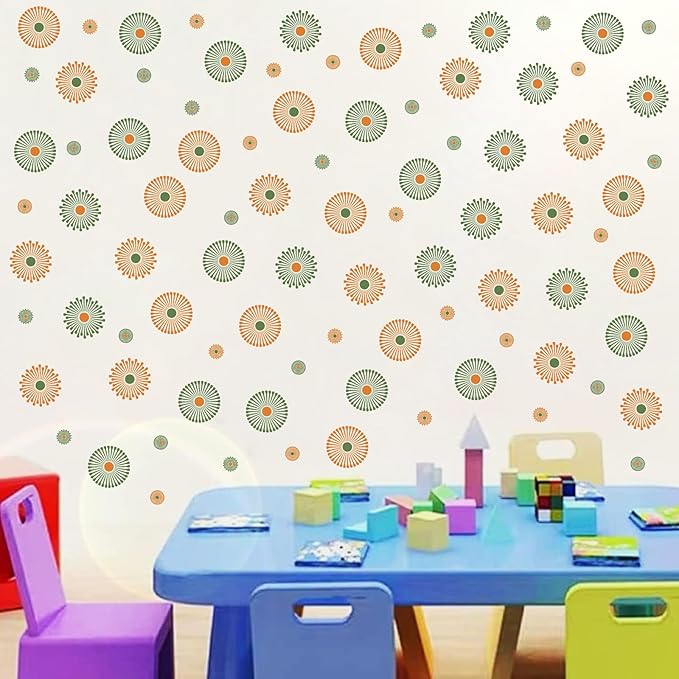 Boho Sun Wall Stickers Small Sunshine Wall Stickers Vintage Sun Wall Decals Peel and Stick Suns Pattern Stickers Cute Bohemian Sun Decals for Kids Room Nursery Bedroom Playroom Decor