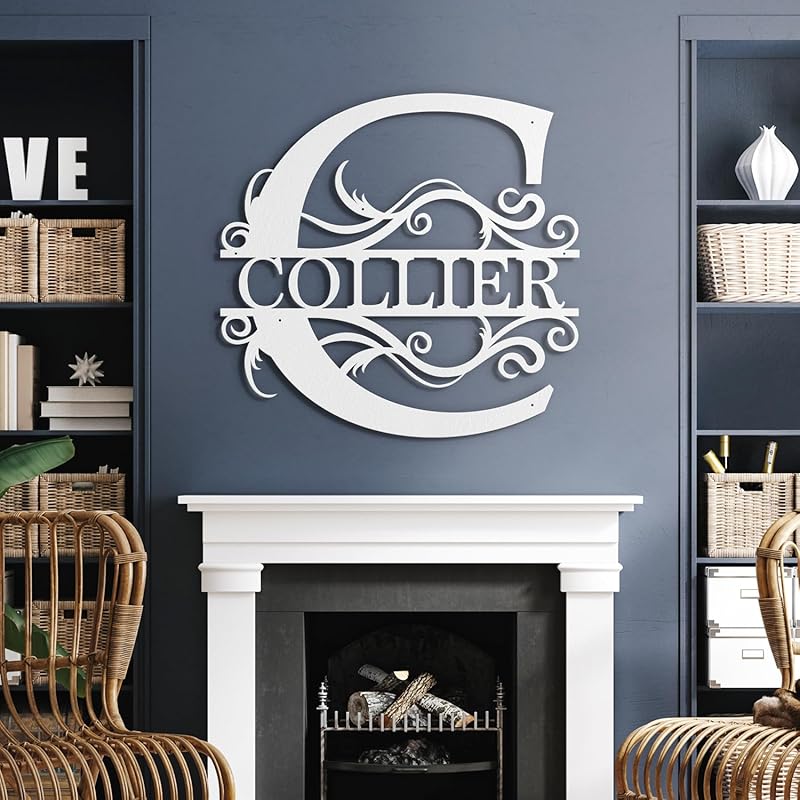 Custom Metal Signs | Metal Name Sign | Split Letter Monogram | Last Name Sign | Family Name Sign | Personalized Wedding Gift | Outdoor Metal Art | Metal Art | Housewarming Gift | Metal Wall Decor