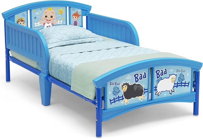 Delta Children Plastic Toddler Bed, Plastic/Steel, CoComelon