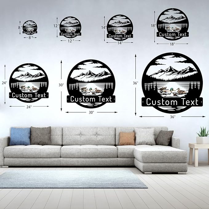 Personalized Duck Quack Shack Pasture Metal Sign,Personalized Family Name Sign, Rustic Wall Decor for Cabin/Bedroom/Porch, Anniversary/New Home/Birthday Gift for Nature Lovers/Couples