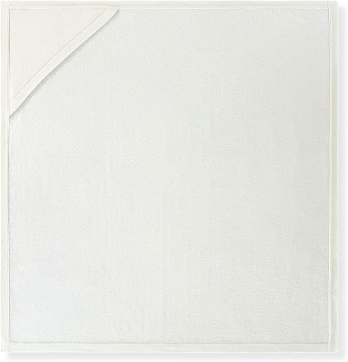 Jet&Bo BABY 100% Cashmere Receiving Blanket with Hood in Cream - Unisex, 30” x 30” - Ultra Soft, Hypoallergenic & Temperature Regulating – Gift Box and Card Included