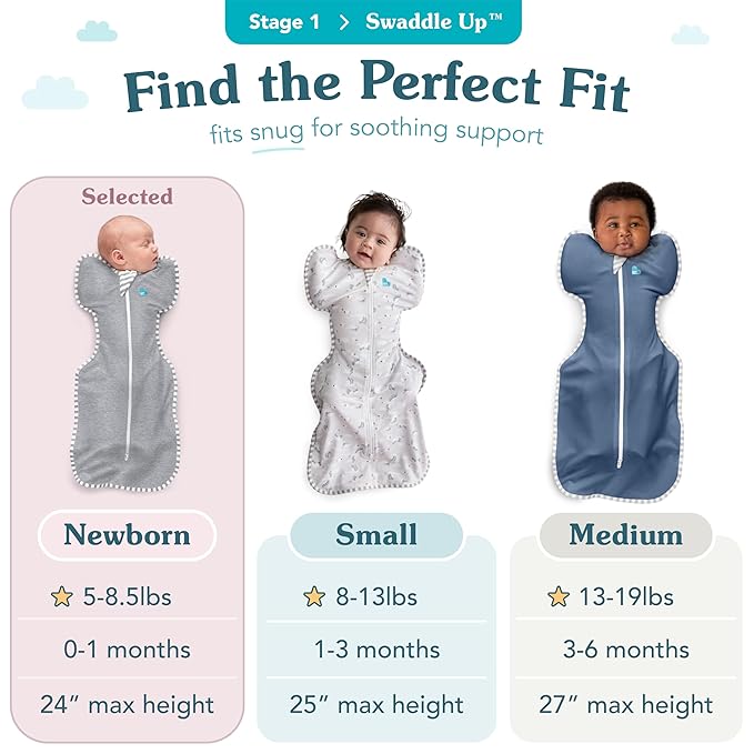 Love to Dream Swaddle UP, Baby Sleep Sack, Self-Soothing Swaddles for Newborns, Get Longer Sleep, Snug Fit Helps Calm Startle Reflex, New Born Essentials for Baby, 1.0 TOG, 5-8.5 lbs, Beige