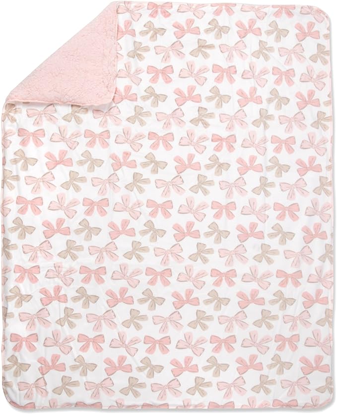 Baby Essentials Sherpa Fleece Baby Blanket 35x30 – Super Soft, Warm Reversible Baby Blankets for Newborns, Infants, Toddlers, and Nursery