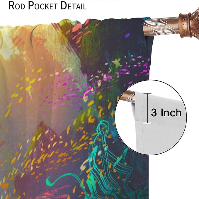 Ocean Blackout Curtain, Untouched Wild Underwater Aquatic World Corals Exotic Fishes Seascape Curtain for Living Room Cafe Set 2 Panels,84x84 Inches, Style-2