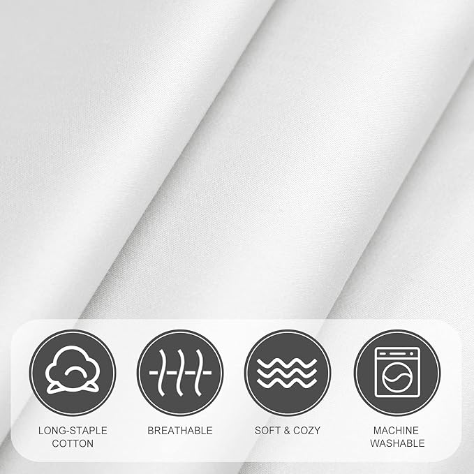 Cotton Toddler Pillowcase 14x20 Envelope: Long-Staple Cotton, Ultra Soft Breathable Durable, Travel Pillow Cover 2 Pack by Fittia