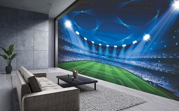 Soccer Stadium Wallpaper Mural Large Art Wall Background Painting for Soccer Hall Bedroom Living Room