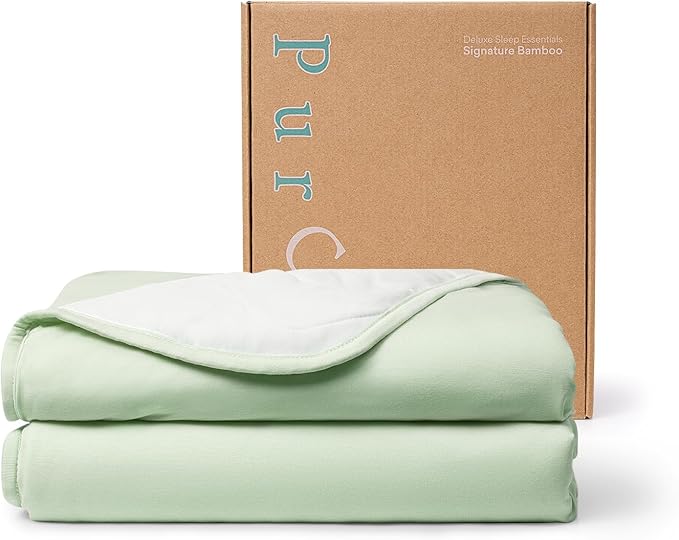 PurComfy Supersoft Baby Blanket, Premium Bamboo Viscose Baby Quilt, Hypoallergenic and Breathable, for Newborns, 33"×33"