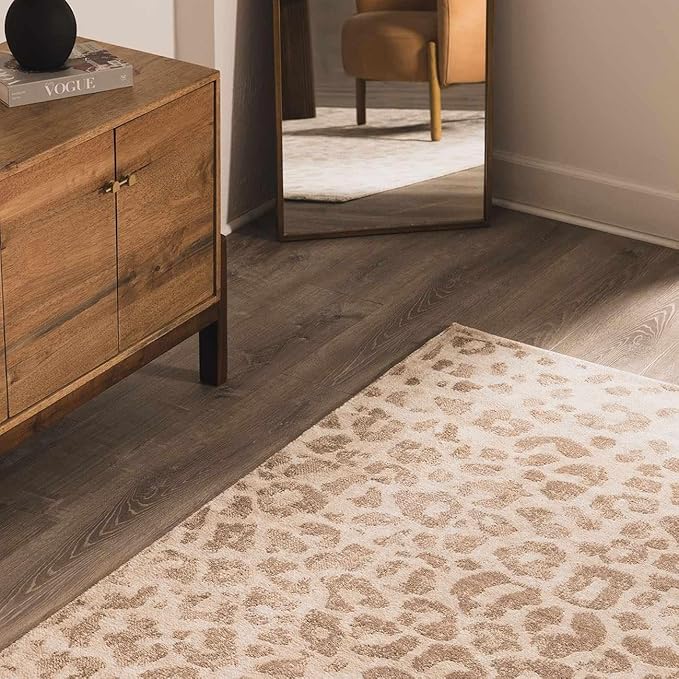 Hauteloom Bonhill Living Room, Bedroom Area Rug - Contemporary - Dark Brown, Medium Brown, Off White - 2'7" x 4'