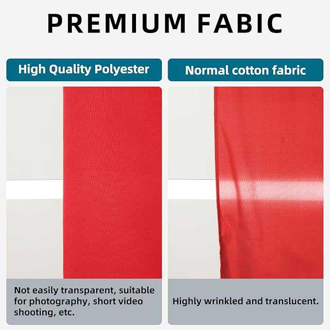 Red Backdrop,10x7FT Photo Backdrop for Photography Background Backdrops Curtain for Portraits Studio Photoshoot Party Screen Video Recording