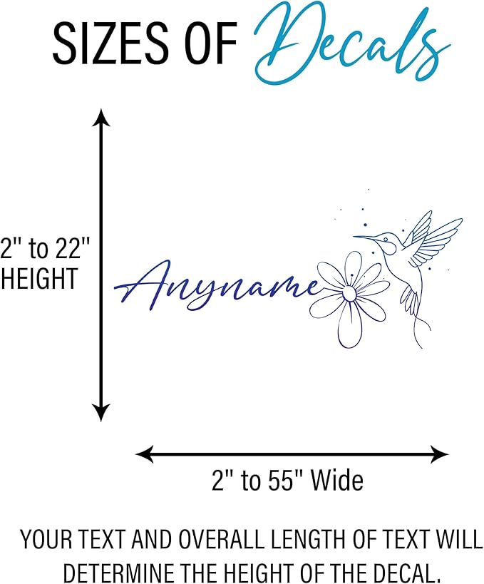 Custom Floral Mockingbird Wall Decal Personalized Birds Name Transparent DTF Vinyl Removable Nursery Wall Decals for Kids Room, Teen Bedroom, Car, Cute Home Decor Gifts