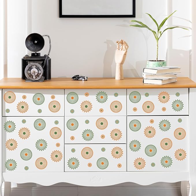 Boho Sun Wall Stickers Small Sunshine Wall Stickers Vintage Sun Wall Decals Peel and Stick Suns Pattern Stickers Cute Bohemian Sun Decals for Kids Room Nursery Bedroom Playroom Decor