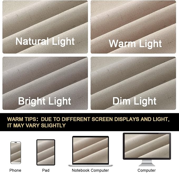 PrinceDeco 100% Blackout Curtains 84 Inches Long Extra Wide Sliding Glass Door Curtain Patio Door Curtains for Sliding Glass Door Thermal Insulated for Winter,100 X 84 Window Treatment,Cobblestone