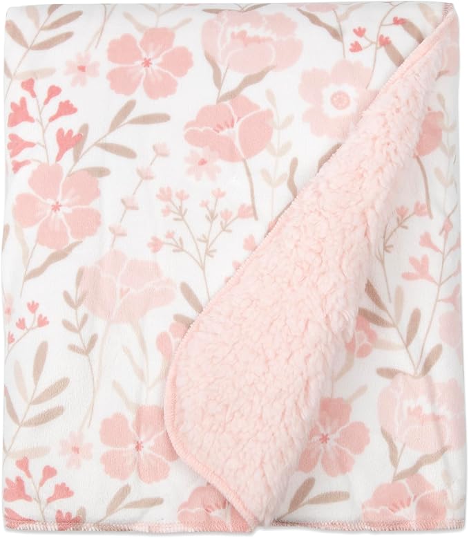 Baby Essentials Sherpa Fleece Baby Blanket 35x30 – Super Soft, Warm Reversible Baby Blankets for Newborns, Infants, Toddlers, and Nursery